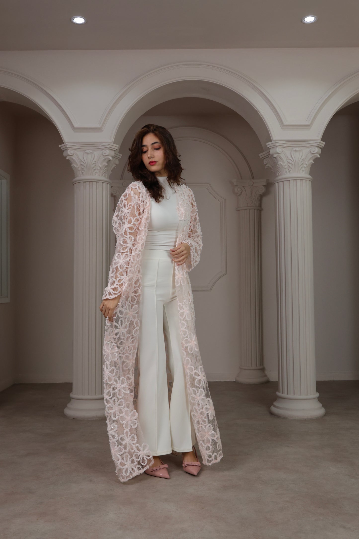 Embroidery Petal Abaya
