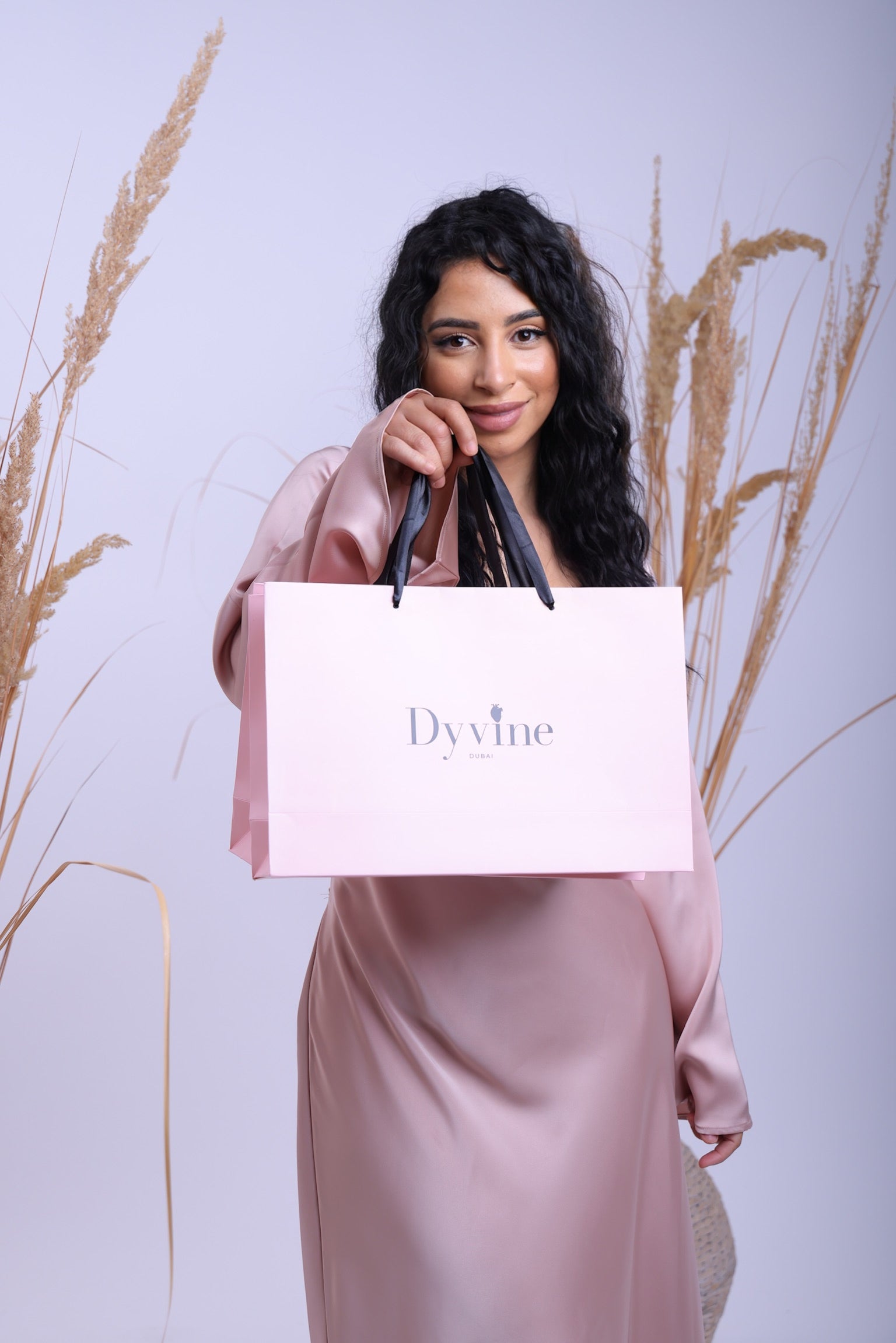  Silk Rose modest dress – The Veil Dress by Dyvine Dubai