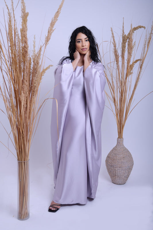 Soft lavender butterfly abaya – Dyvine Dubai
