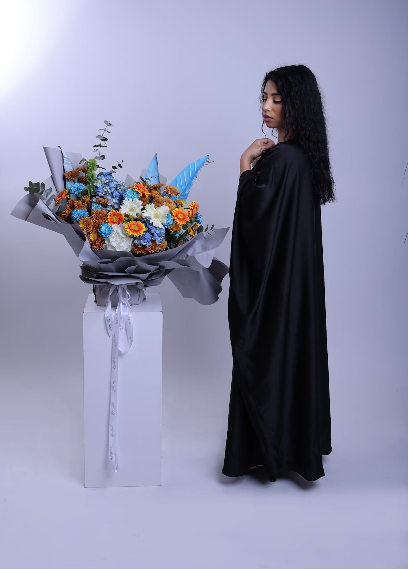 Classic black butterfly abaya – Noir Silk by Dyvine Dubai
