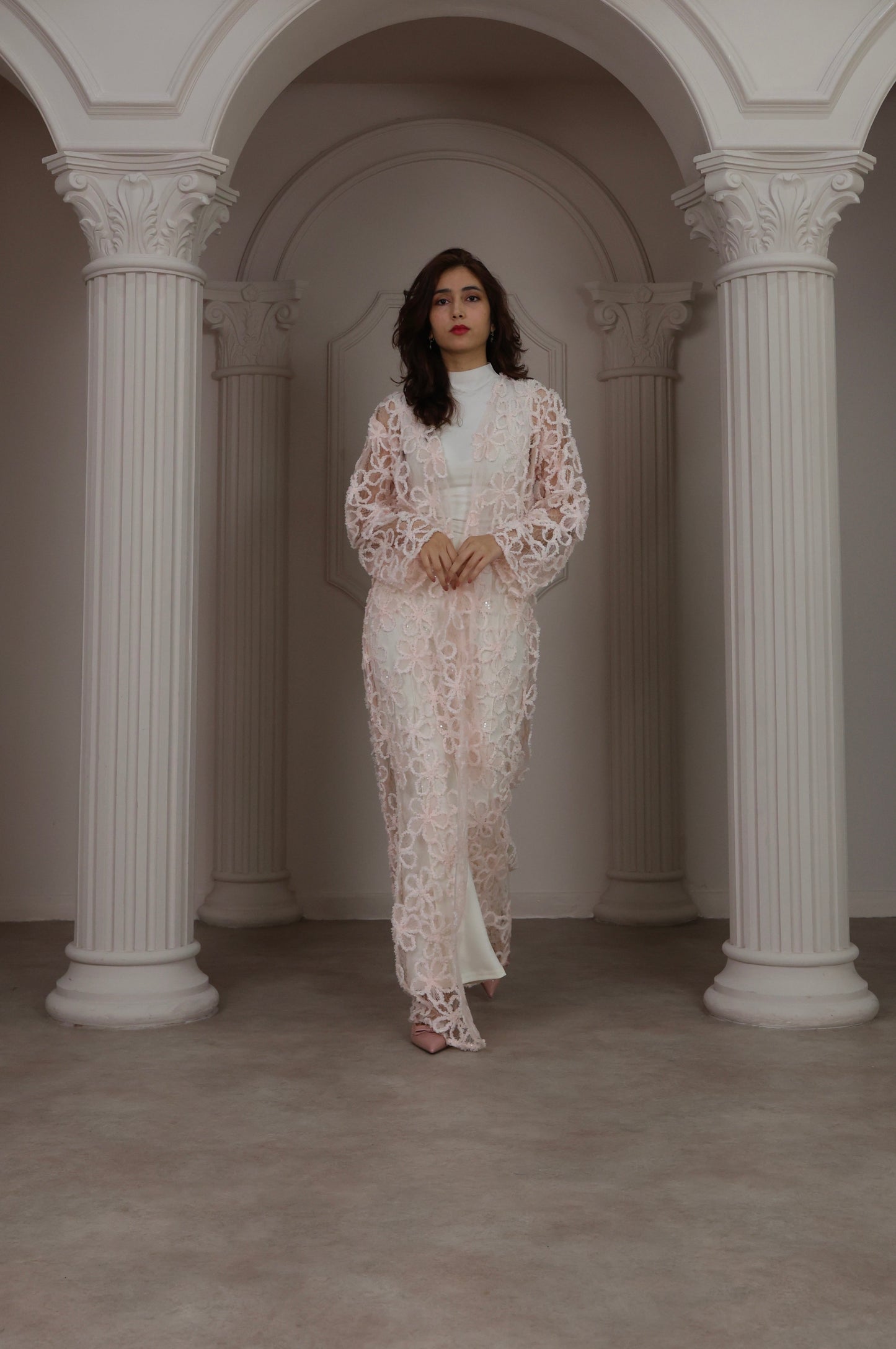 Embroidery Petal Abaya