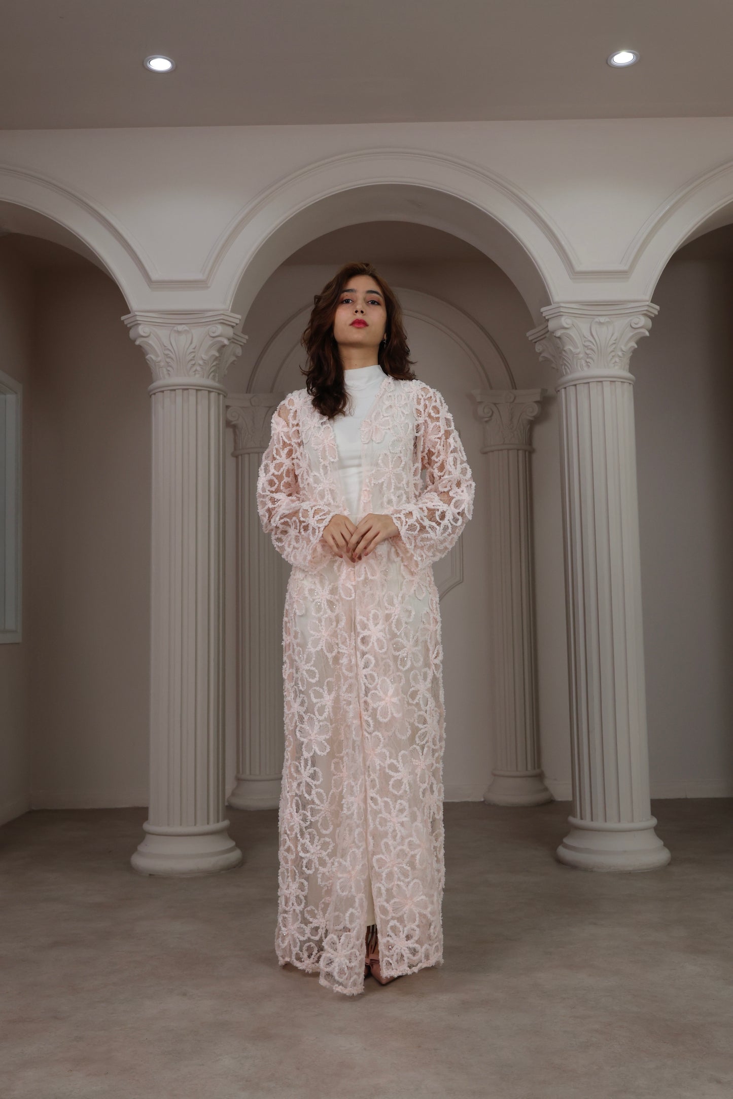 Embroidery Petal Abaya