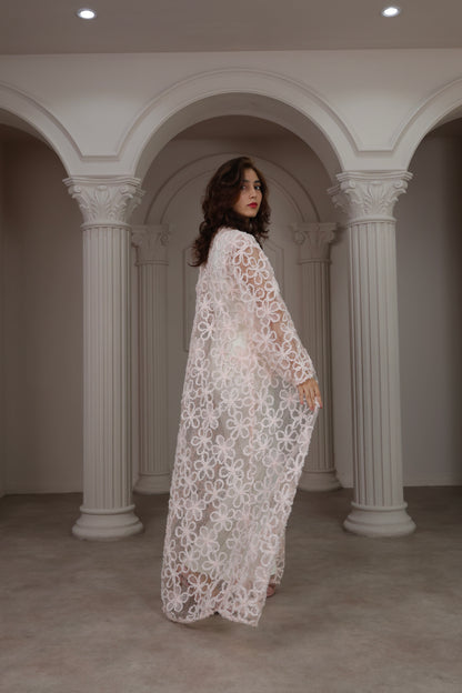 Embroidery Petal Abaya