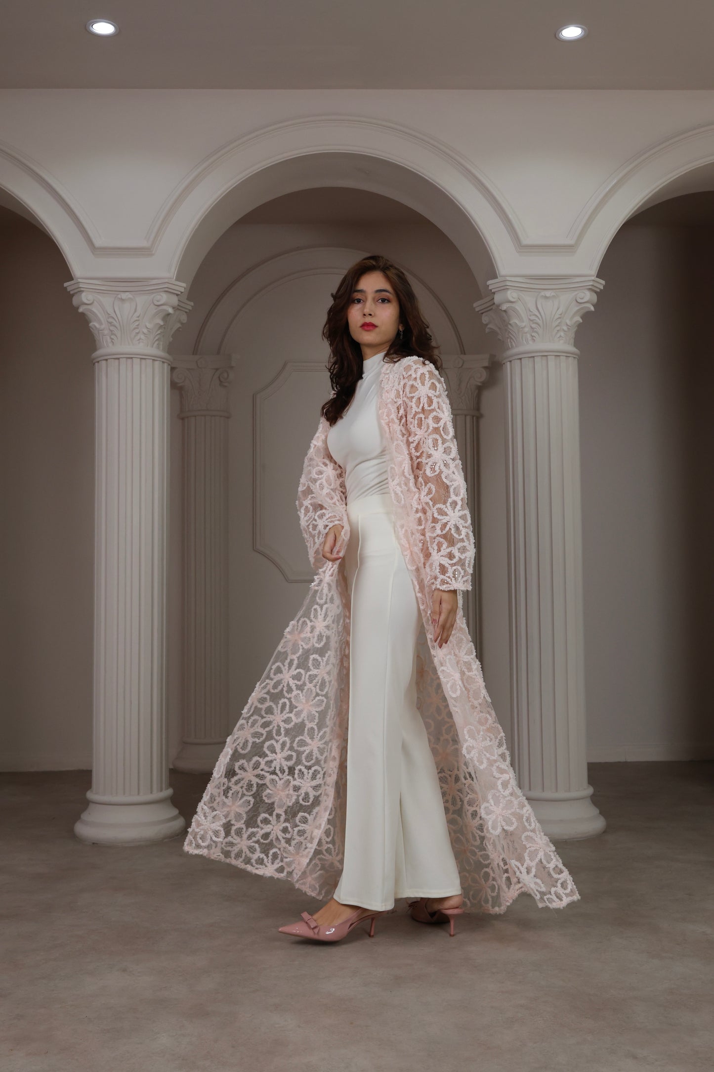 Embroidery Petal Abaya