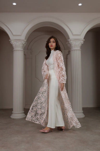 Embroidery Petal Abaya