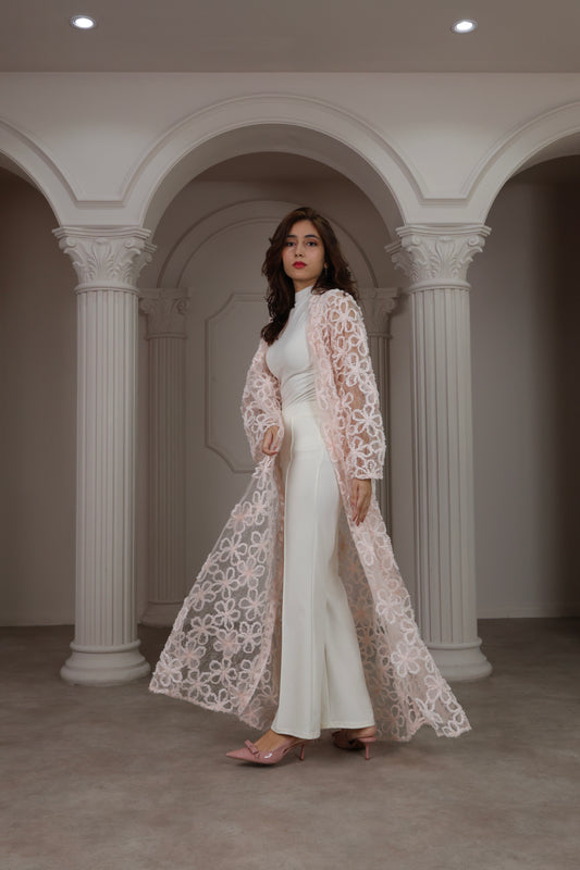Embroidery Petal Abaya