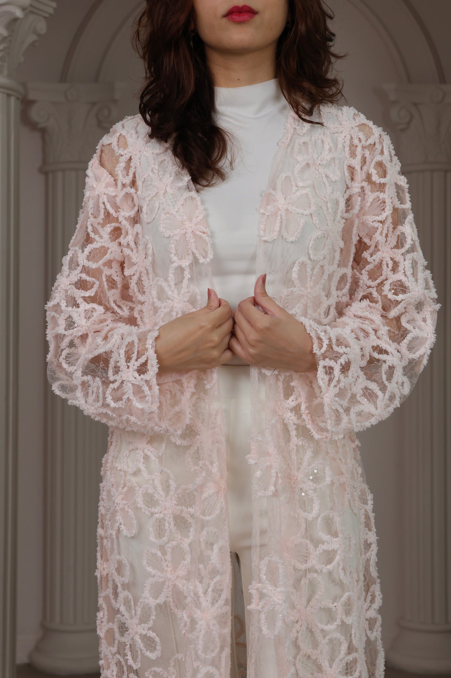Embroidery Petal Abaya